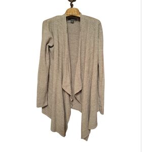 Barefoot Dreams Women's Cardigan Bamboo Chic  LITE Open Front Beige Sweater L/XL